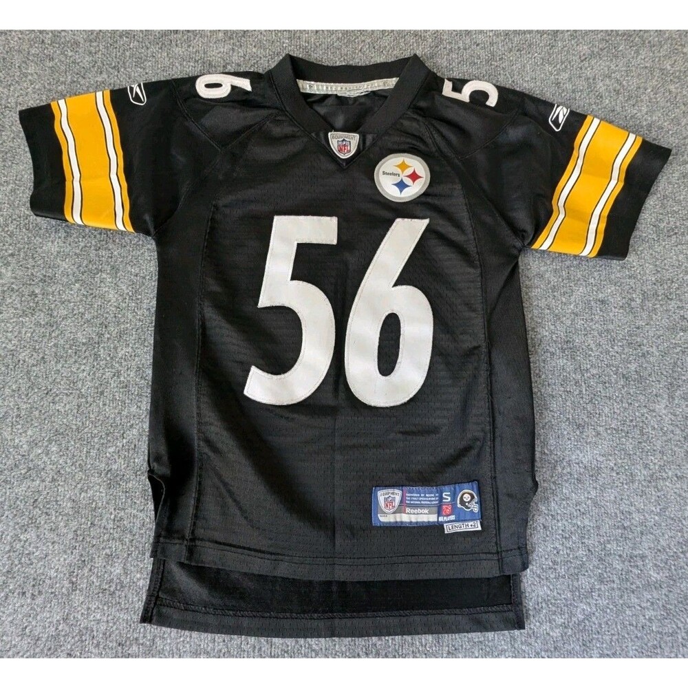 Reebok LaMarr Woodley Jersey Steelers Youth Sz Small Length +2 Stitched